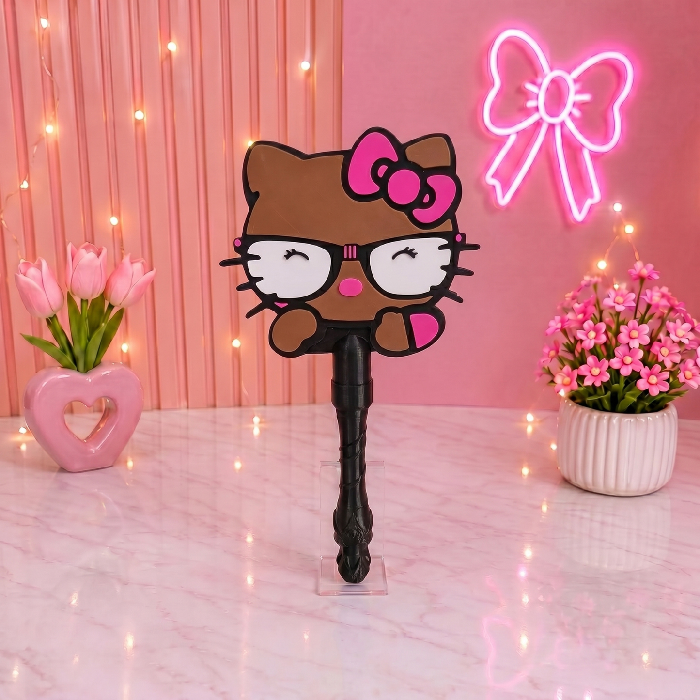 Glasses Bow Kitty Tap to Pay Wand