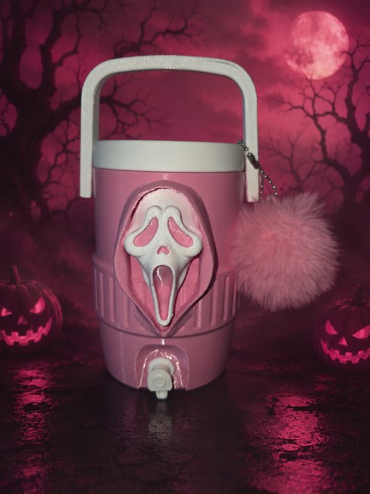 Pink Ghostface 12 oz Cooler Holder