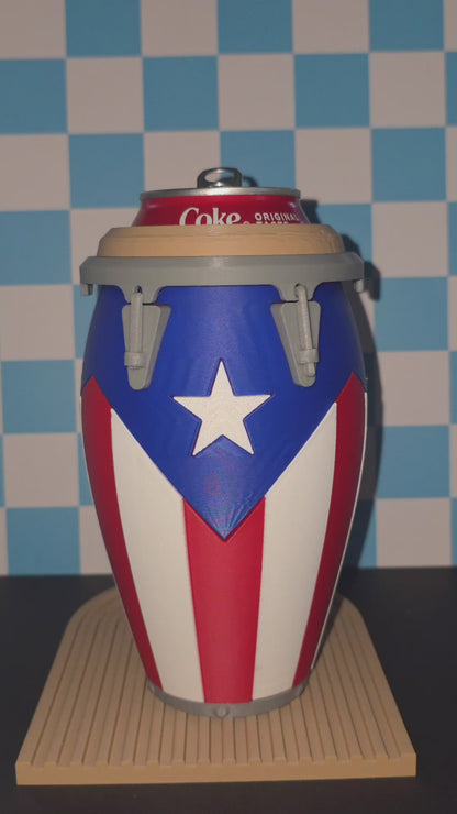 Puerto Rican Conga Can Holder(keychain sold separately)