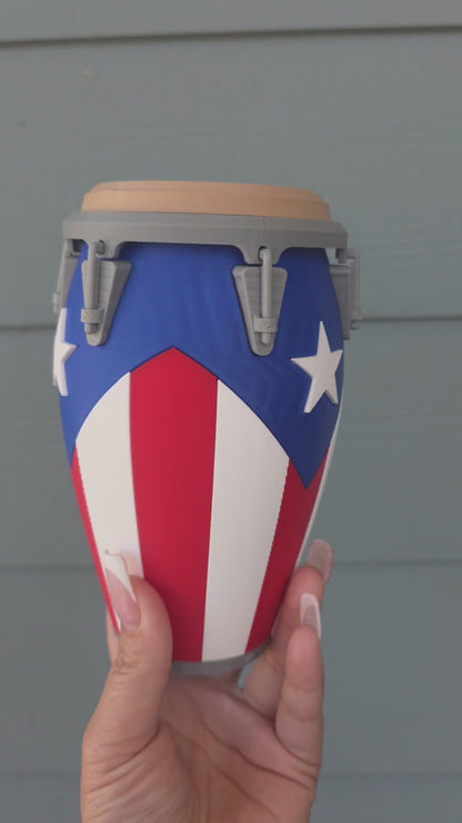 Puerto Rican Conga Can Holder(keychain sold separately)