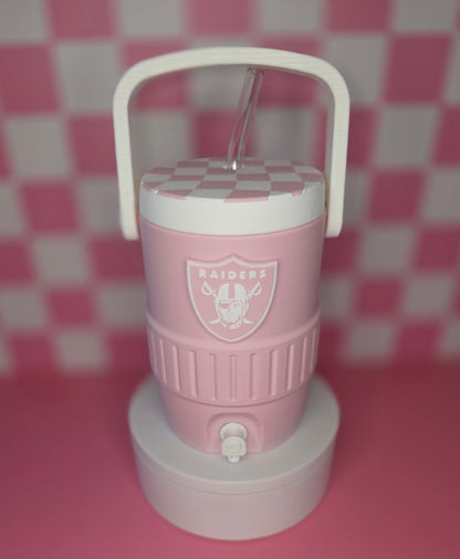 Raider checkered Pink Cooler