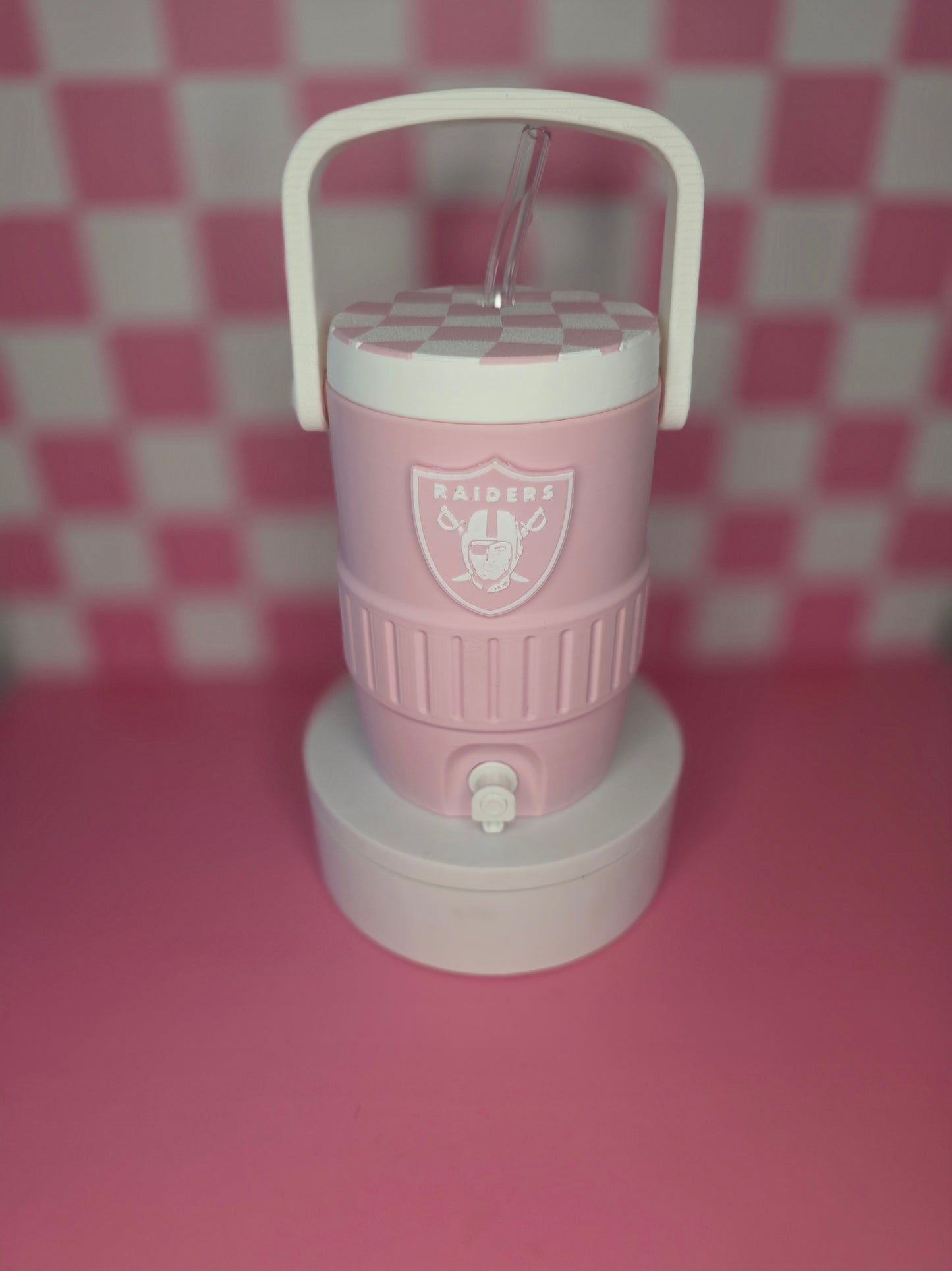 Raider checkered Pink Cooler