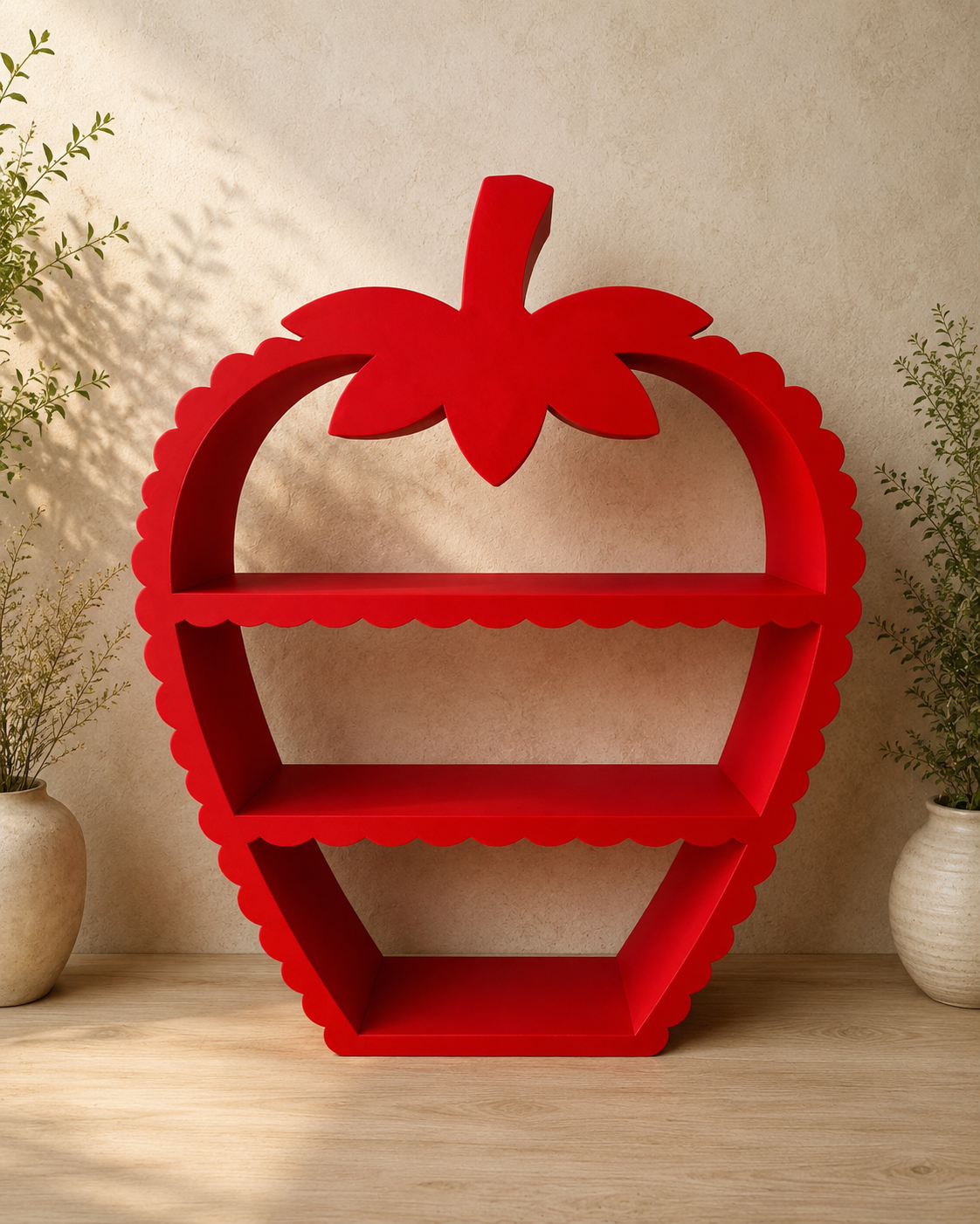 3D Printed Mini Strawberry Shelf – Fun Size Trinket Display