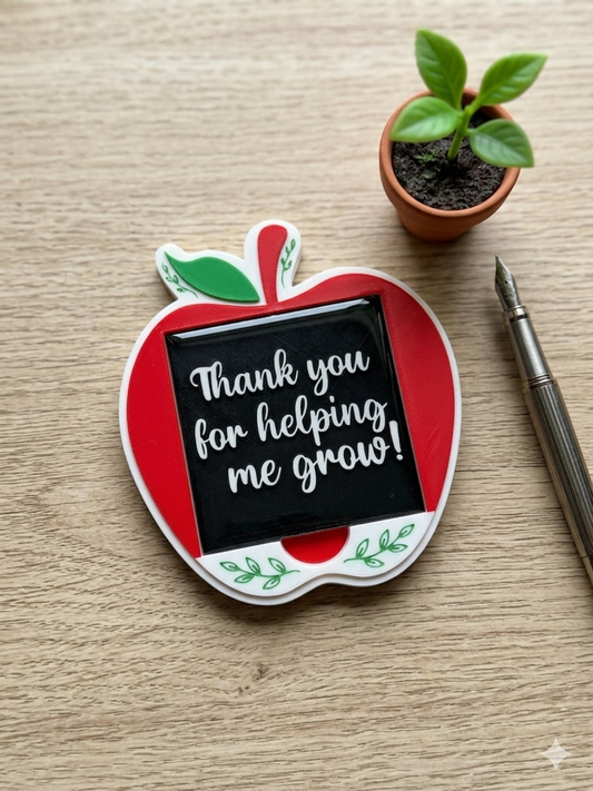 Apple Sticky Note Holder – Thank You For Helping Me Grow